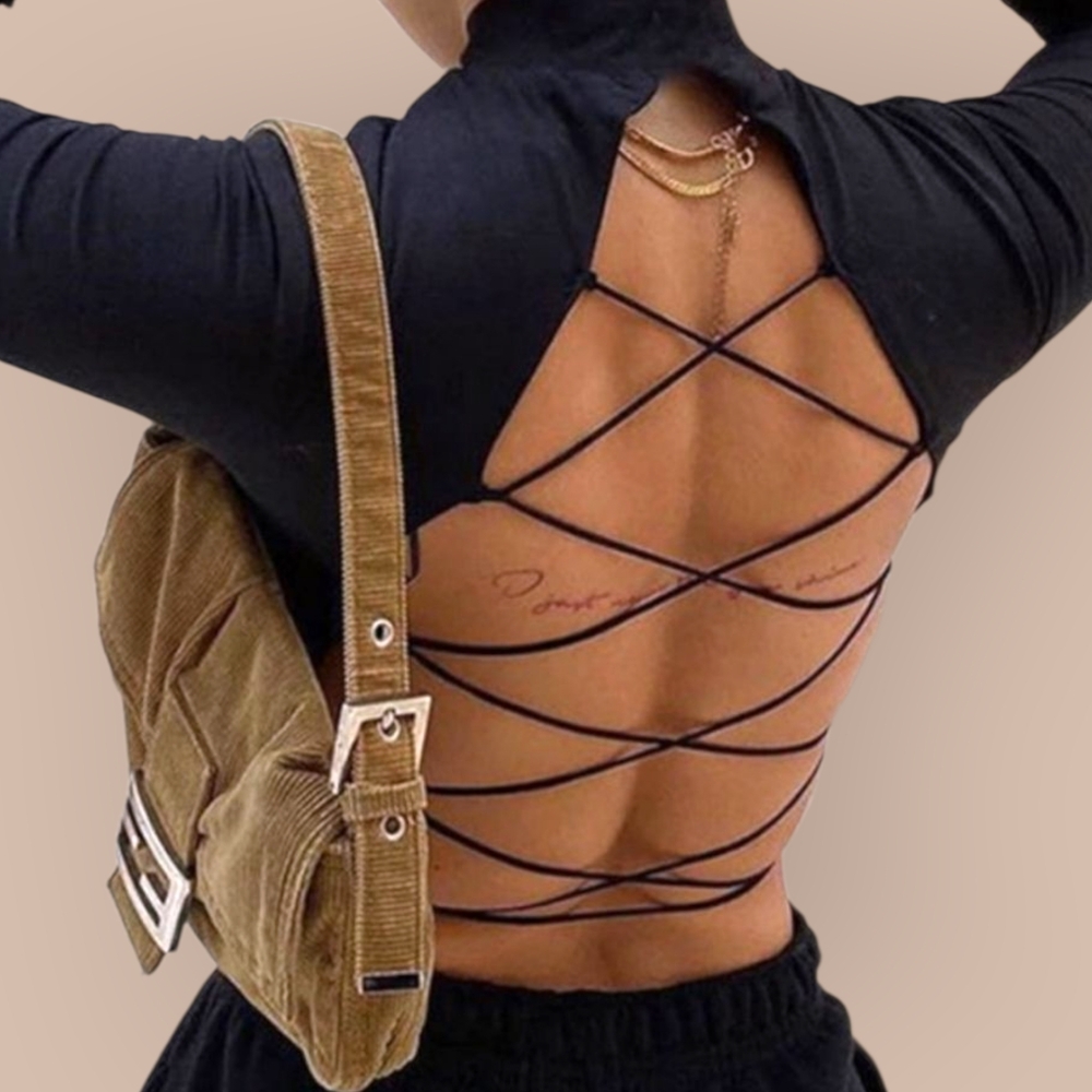 Back out long sleeve top